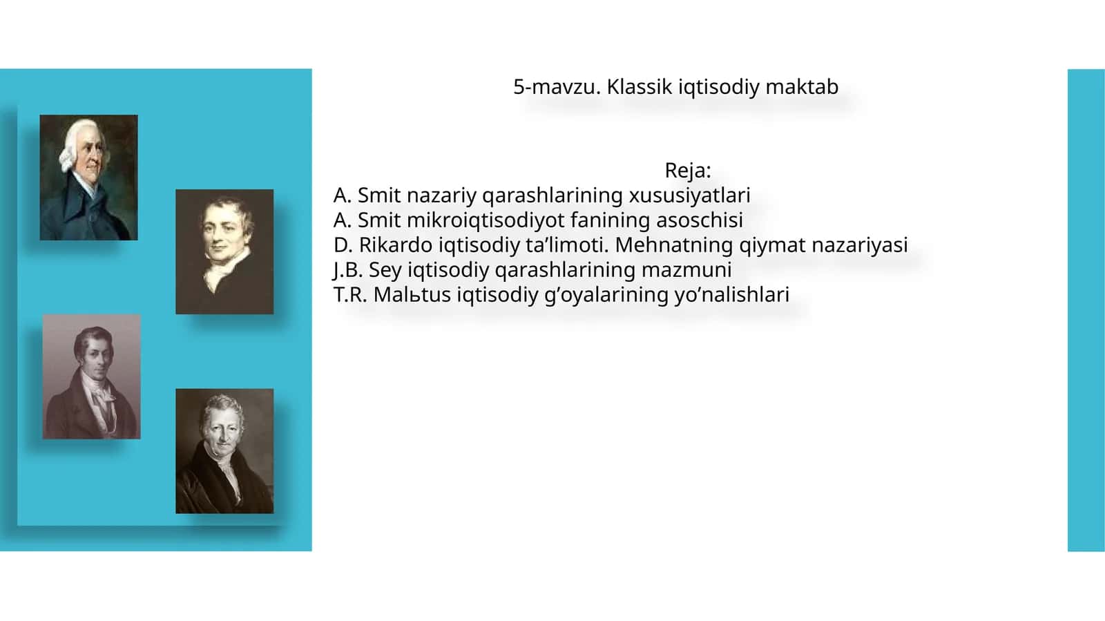 5-mavzu. Klassik iqtisodiy maktab 1