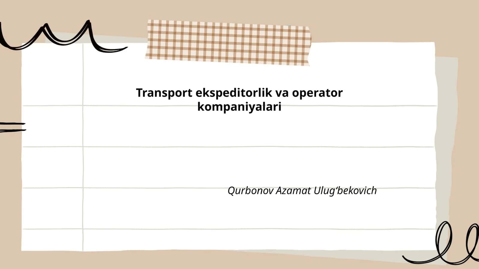 Transport Ekspeditorlik va Operator Kompaniyalari 1