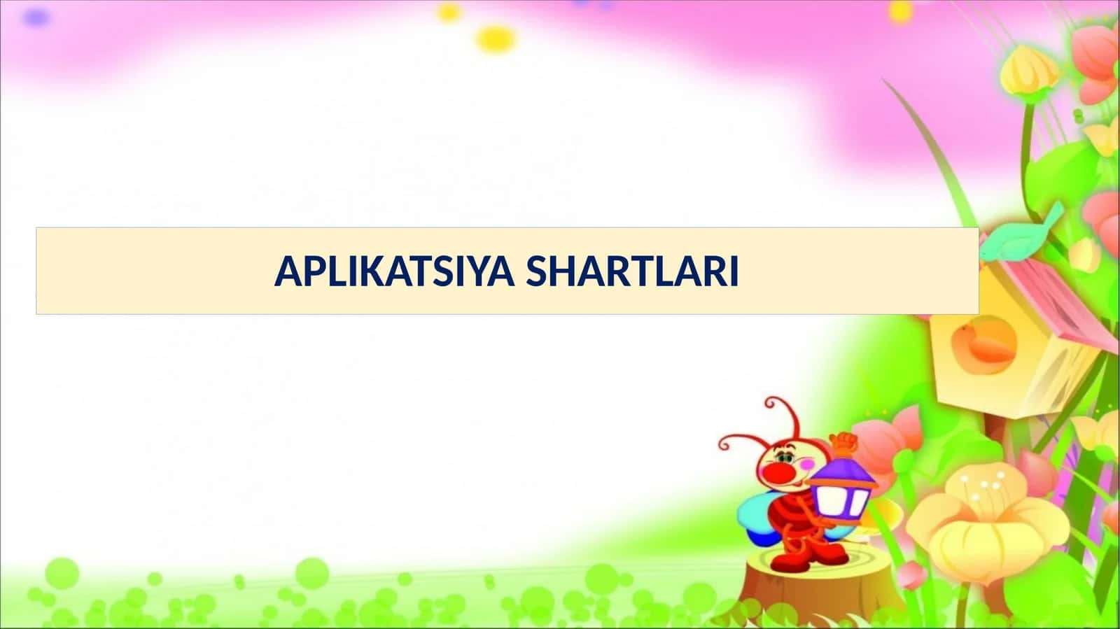APLIKATSIYA SHARTLARI 1