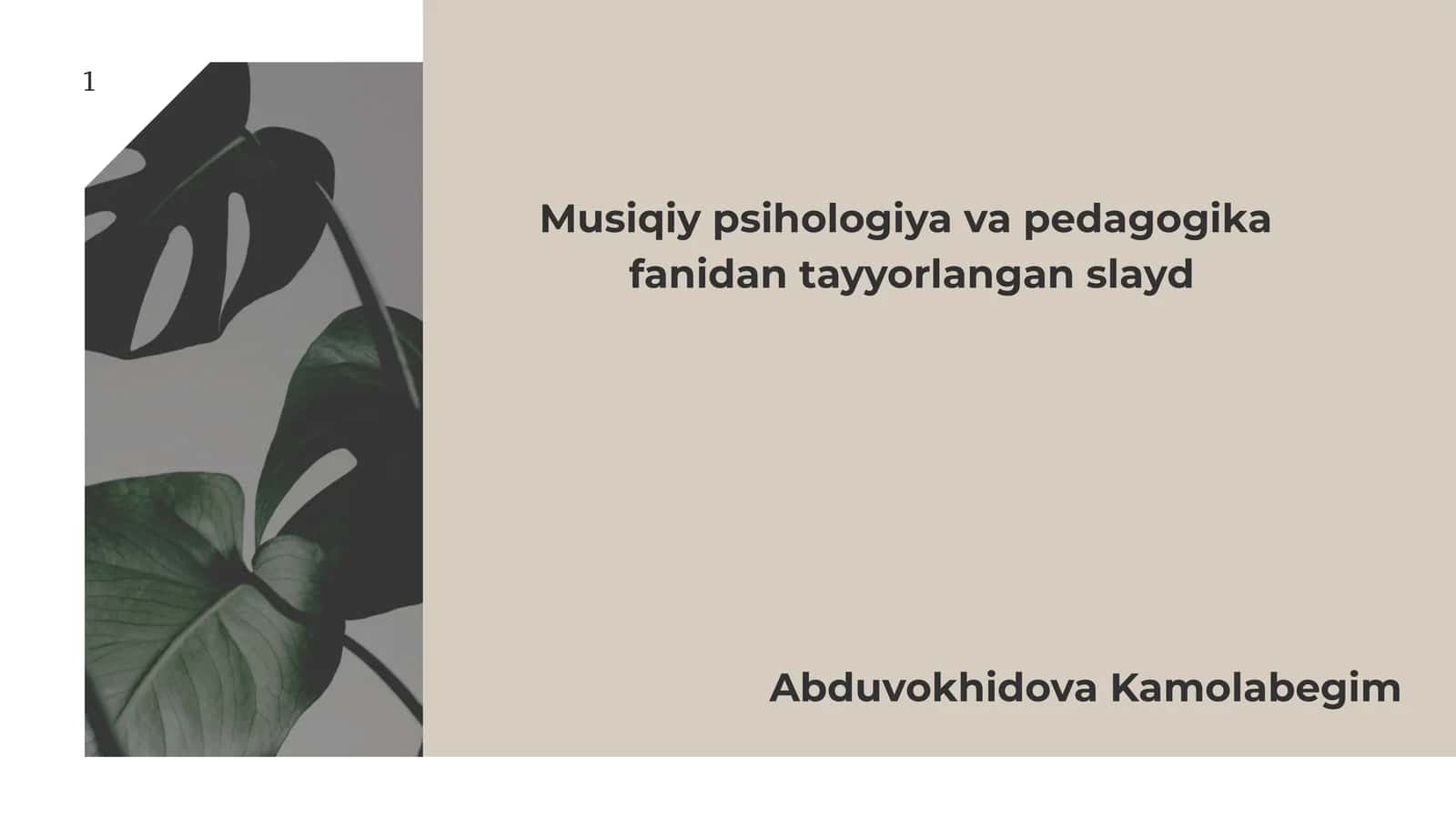 Musiqiy psihologiya va pedagogika 1
