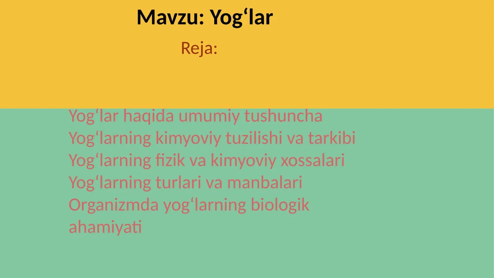 Yogʻlar 1