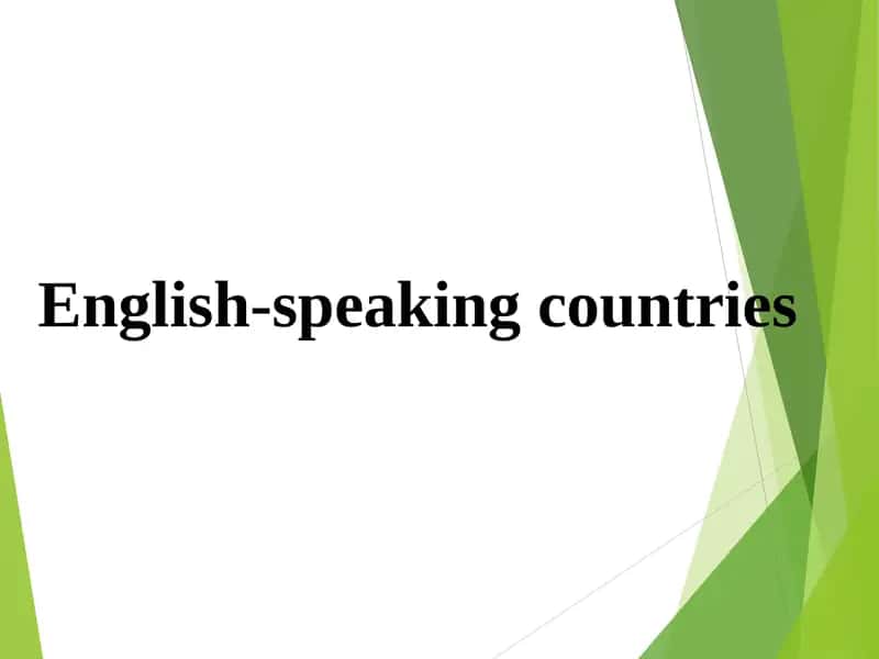 English-speaking countries 1