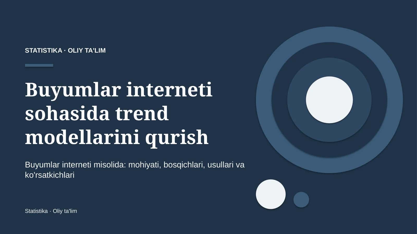 Buyumlar interneti sohasida trend modellarini qurish 1