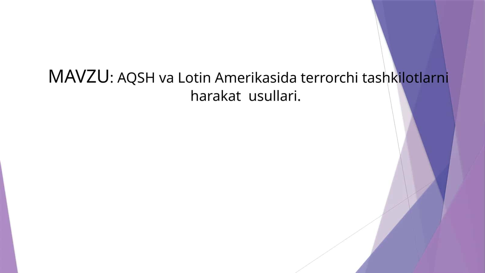 AQSH va Lotin Amerikasida terrorchi tashkilotlarni harakat  usullari 1