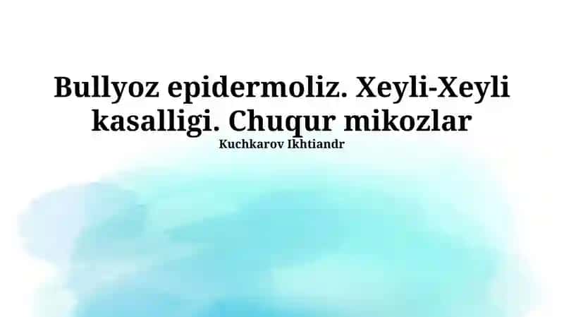 Bullyoz epidermoliz