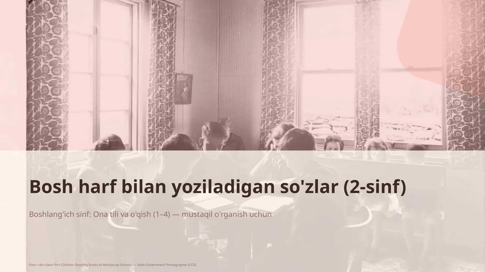 Bosh harf bilan yoziladigan so'zlar (2-sinf) 1