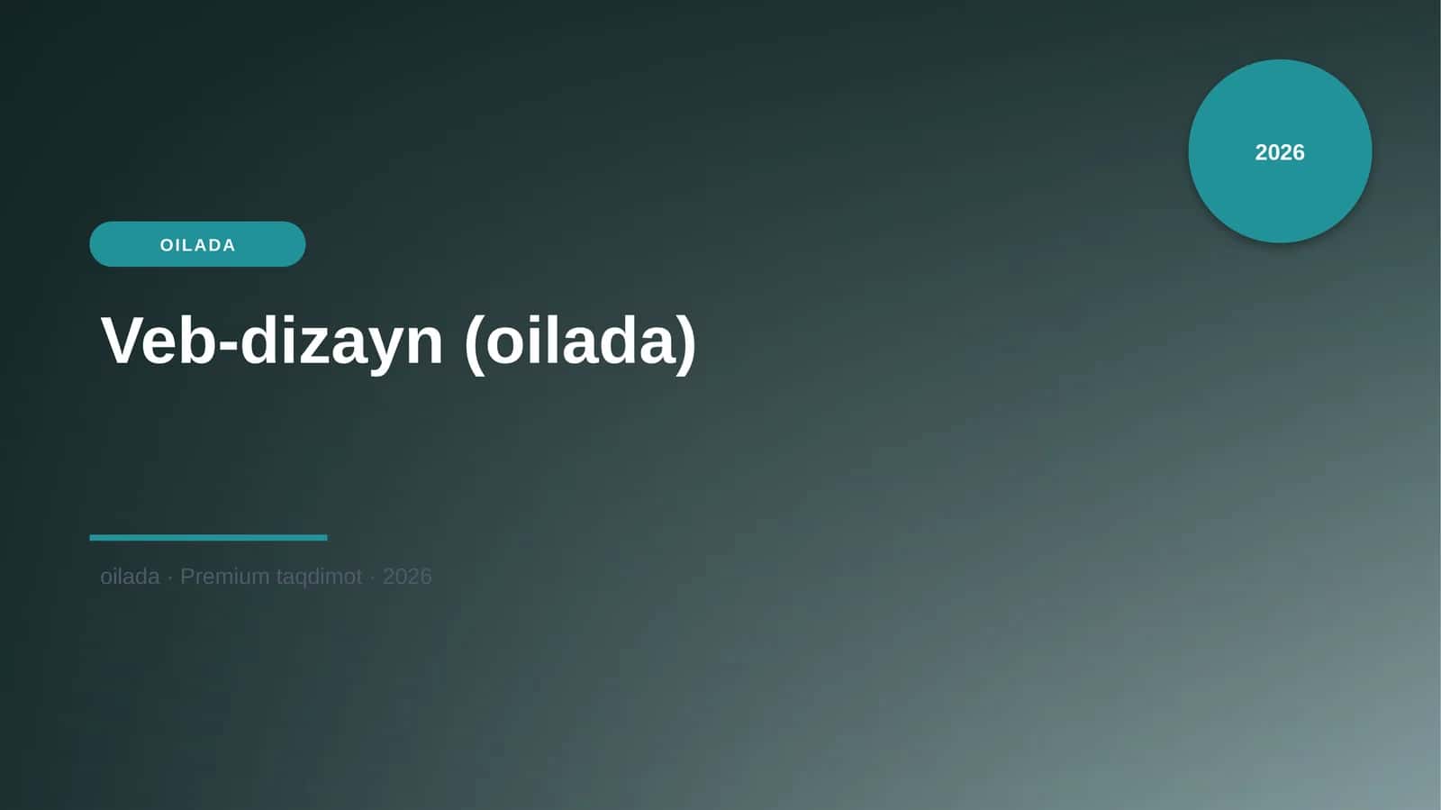 Veb-dizayn (oilada) 1