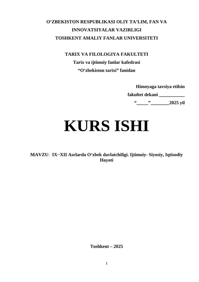 Asrlarda O‘zbek davlatchiligi 1