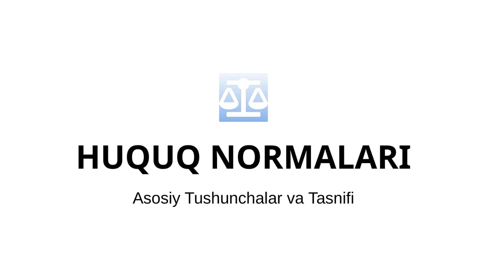HUQUQ NORMALARI 1