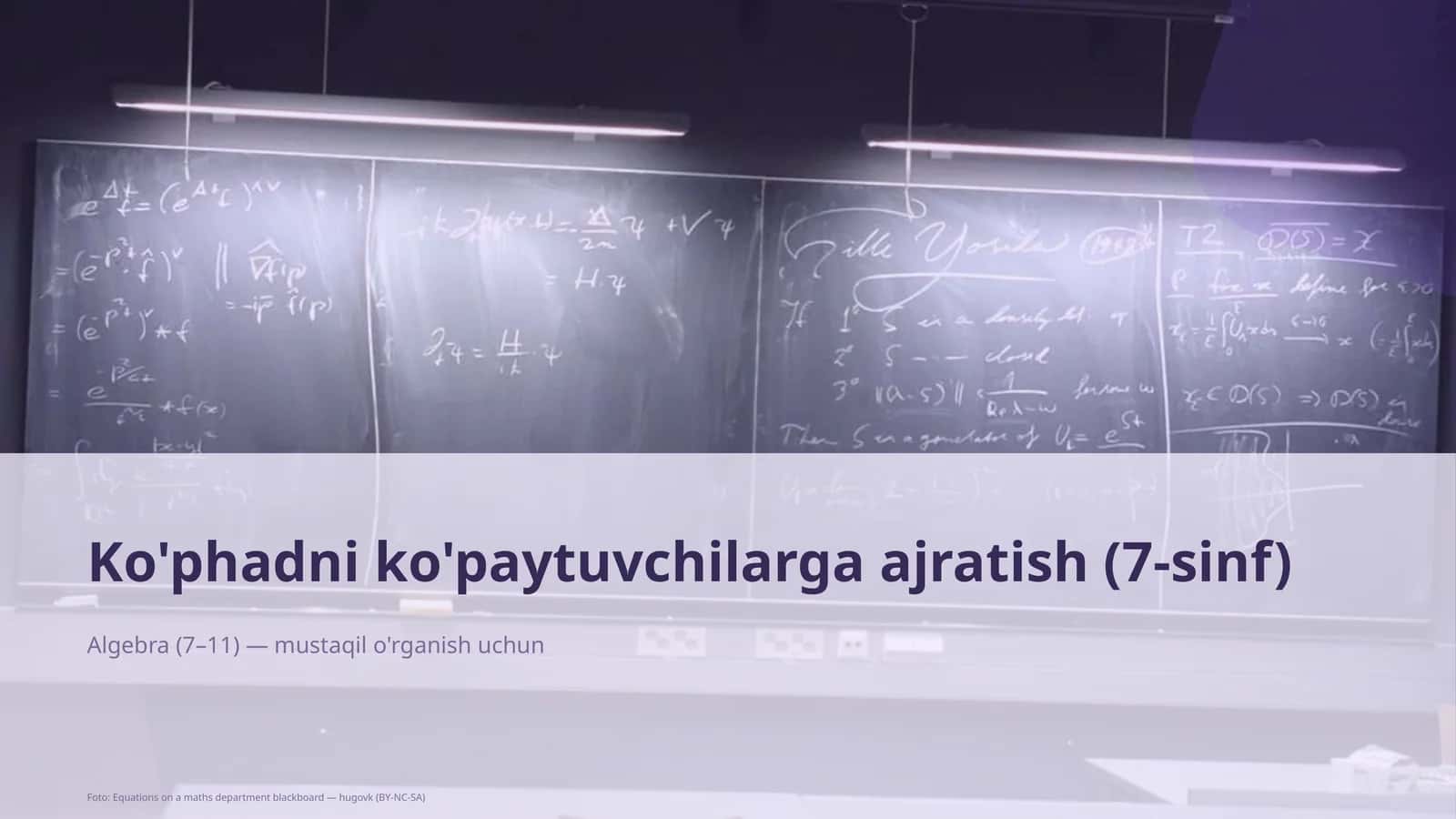 Ko'phadni ko'paytuvchilarga ajratish (7-sinf) 1