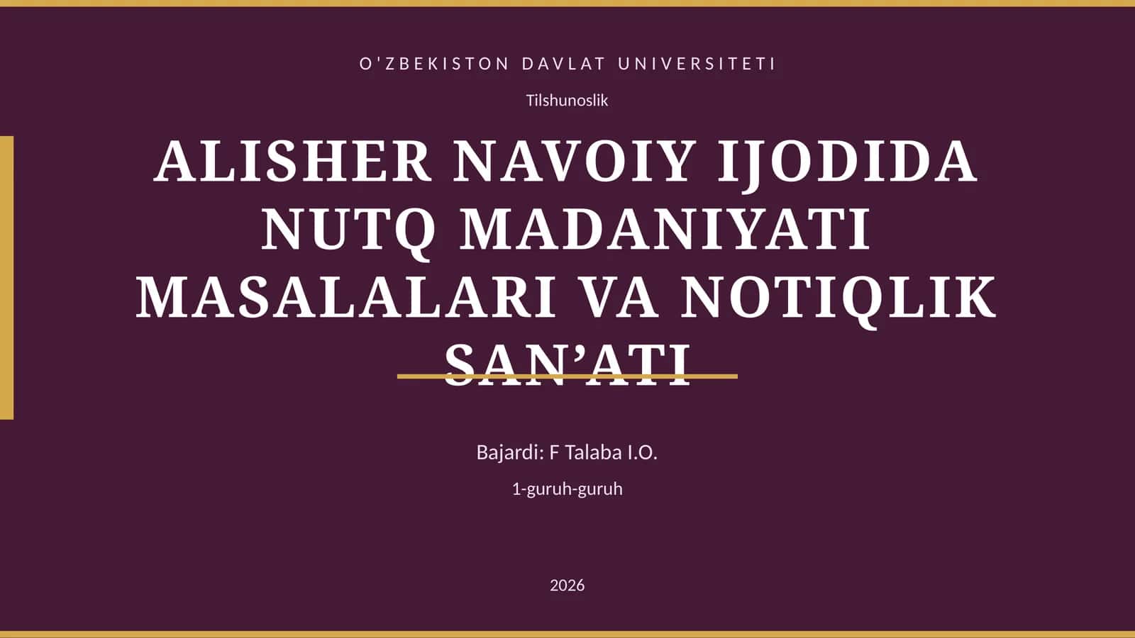 ALISHER NAVOIY IJODIDA NUTQ MADANIYATI MASALALARI VA NOTIQLIK SAN’ATI 1