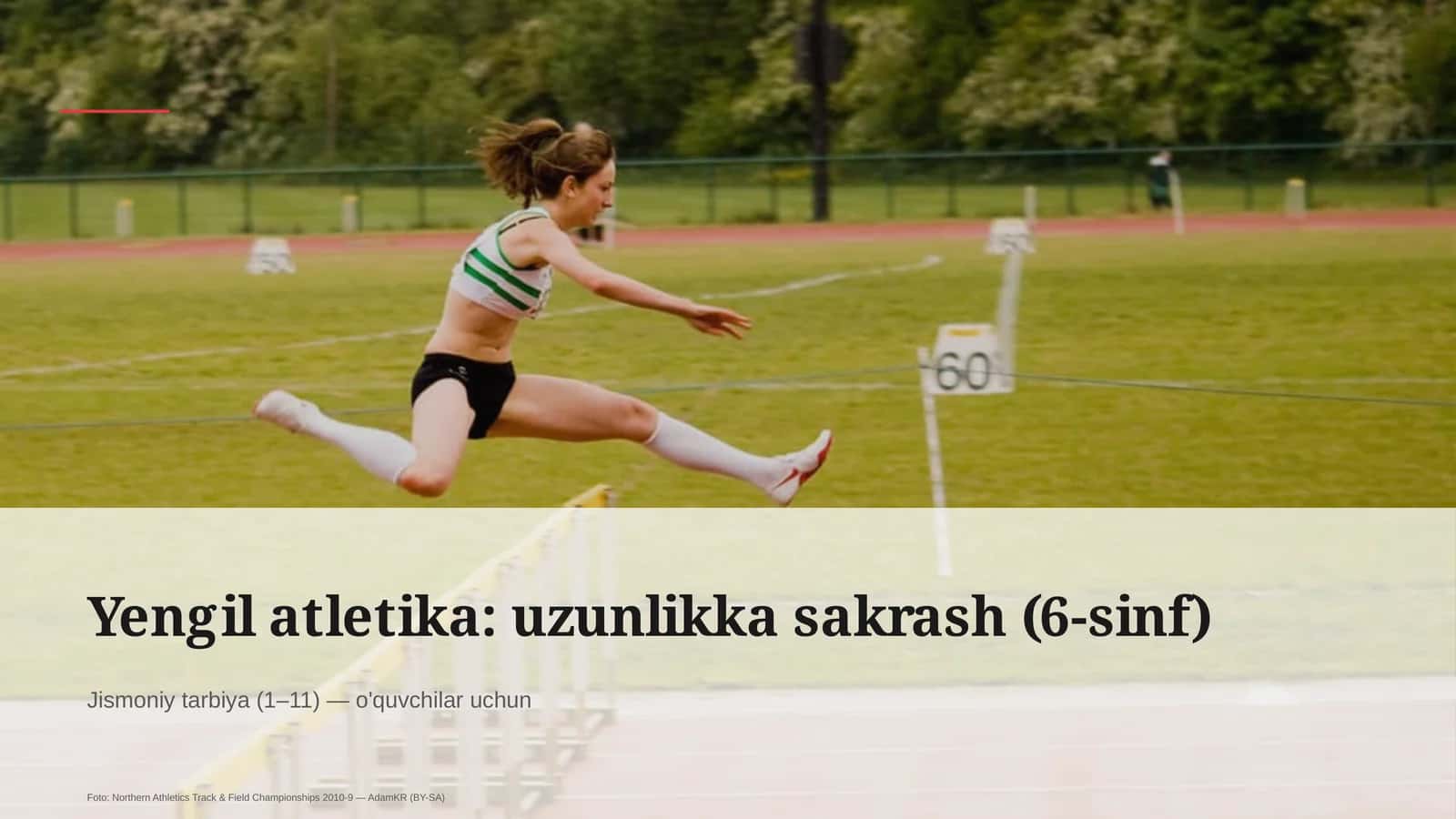 Yengil atletika: uzunlikka sakrash (6-sinf) 1