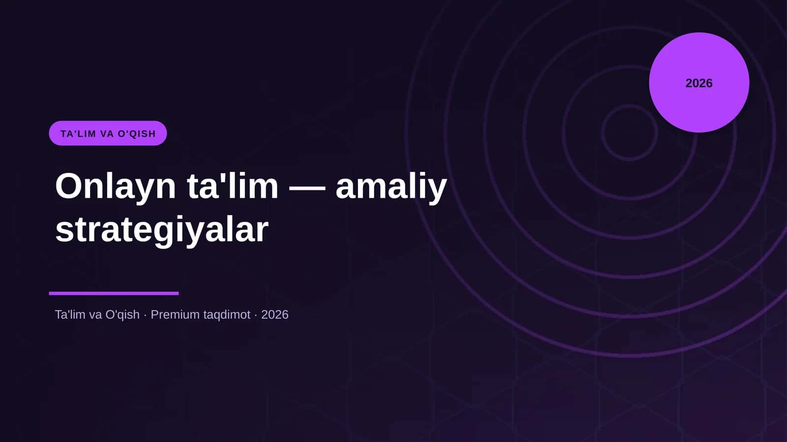Onlayn ta'lim — amaliy strategiyalar 1