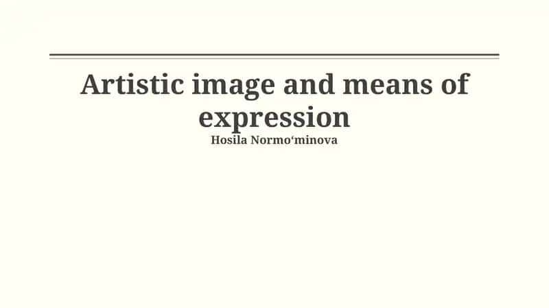 Means of Expression: A Survey 1