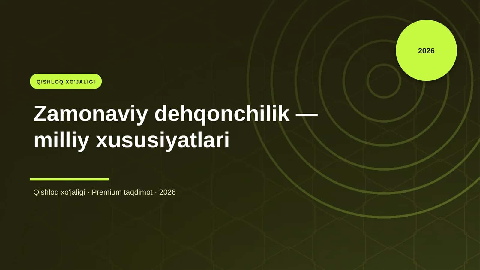 Qishloq xo'jaligi 1