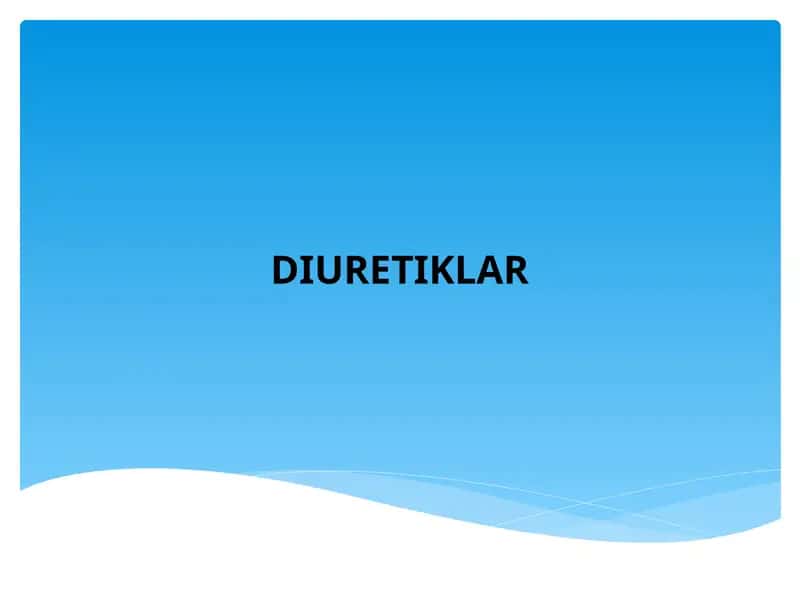 Диуретиклар 1