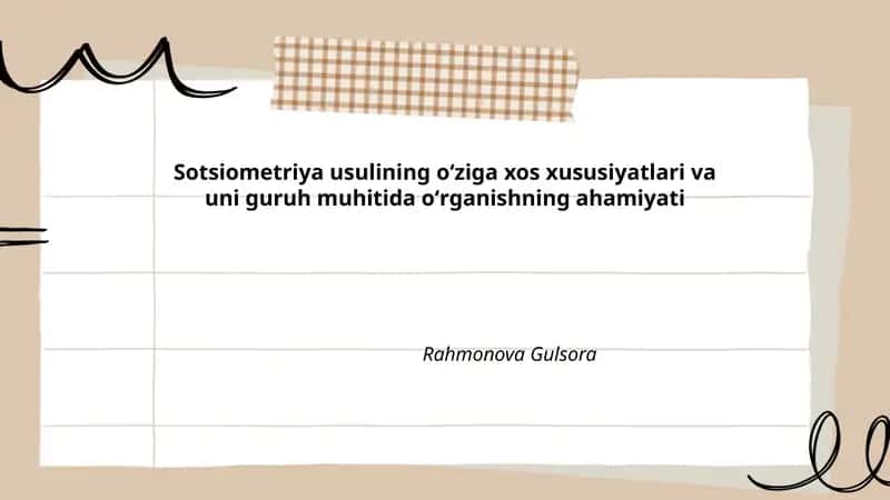 Sotsiometriya usuli 1