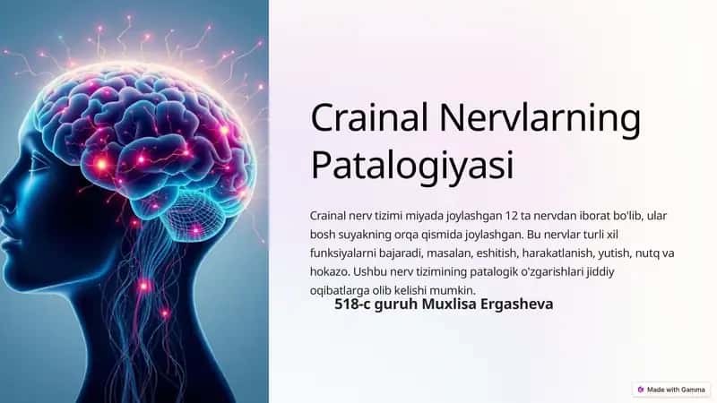 Crainal Nervlarning Patalogiyasi 1