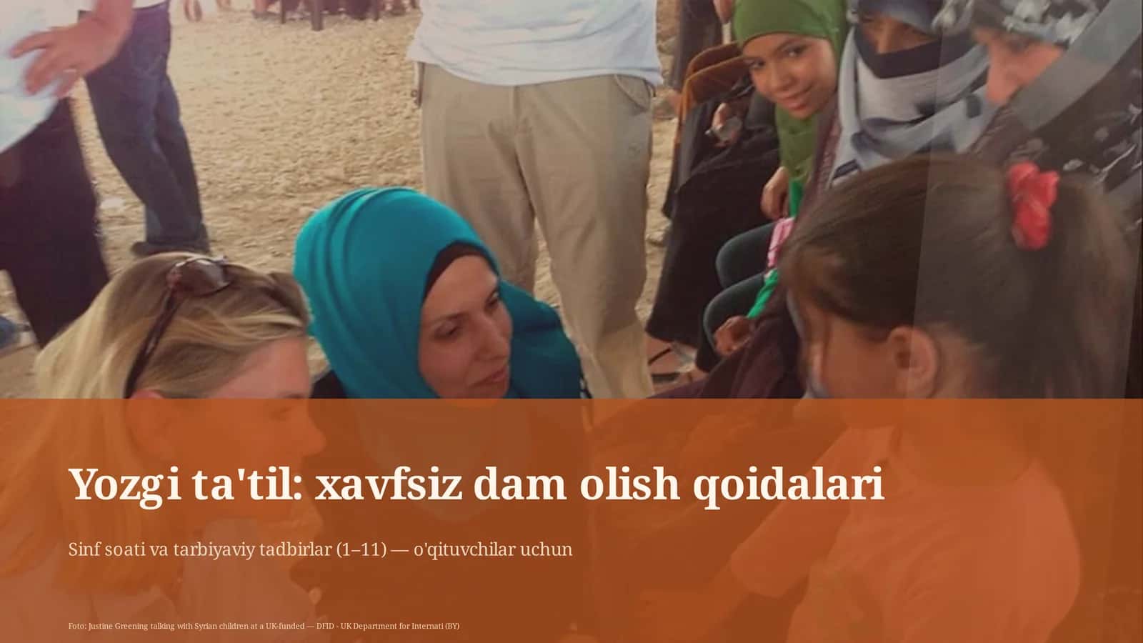 Sinf soati va tarbiyaviy tadbirlar (1– 11) — o'qituvchilar uchun 1