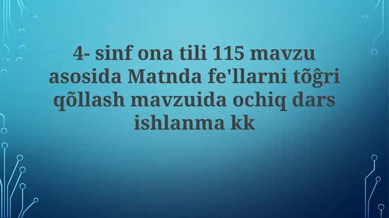 4-sinf ona tili dars rejasi 1