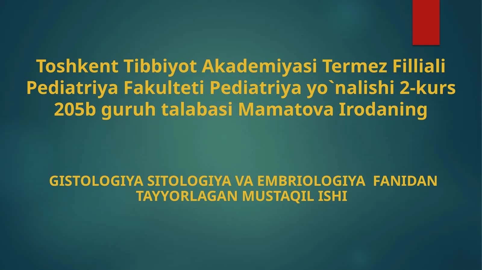 ODAM EMBRIOGENEZINING QALTIS DAVRLARI 1