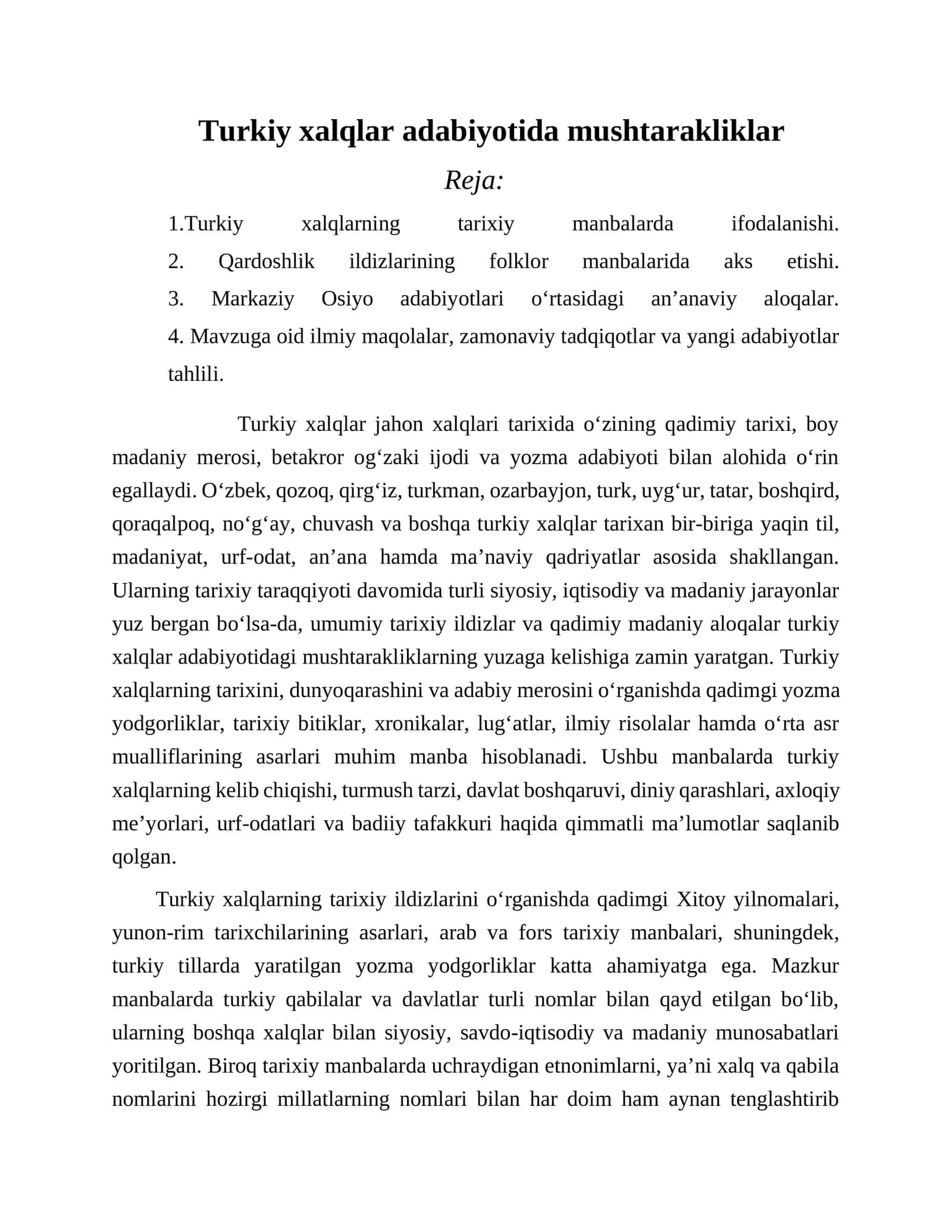 Turkiy xalqlar adabiyotida mushtarakliklar 1