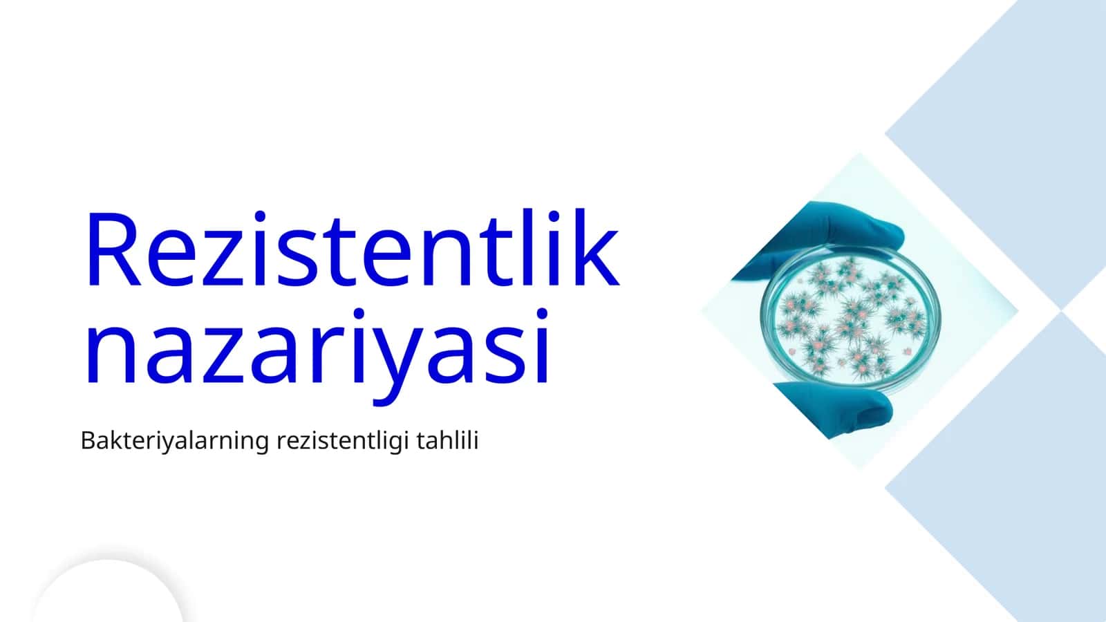 Rezistentlik nazariyasi 1