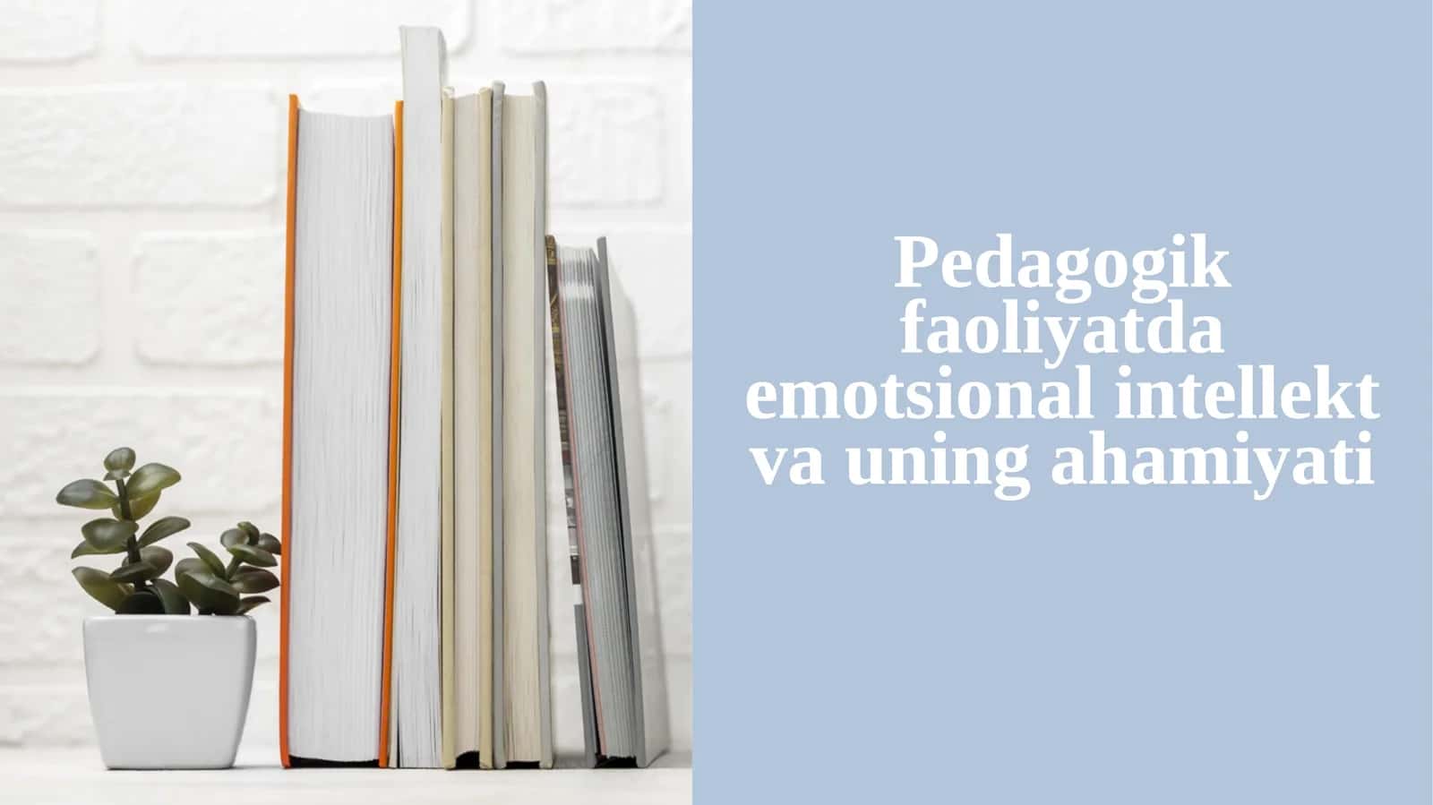 Pedagogik faoliyatda emotsional intellekt va uning ahamiyati 1
