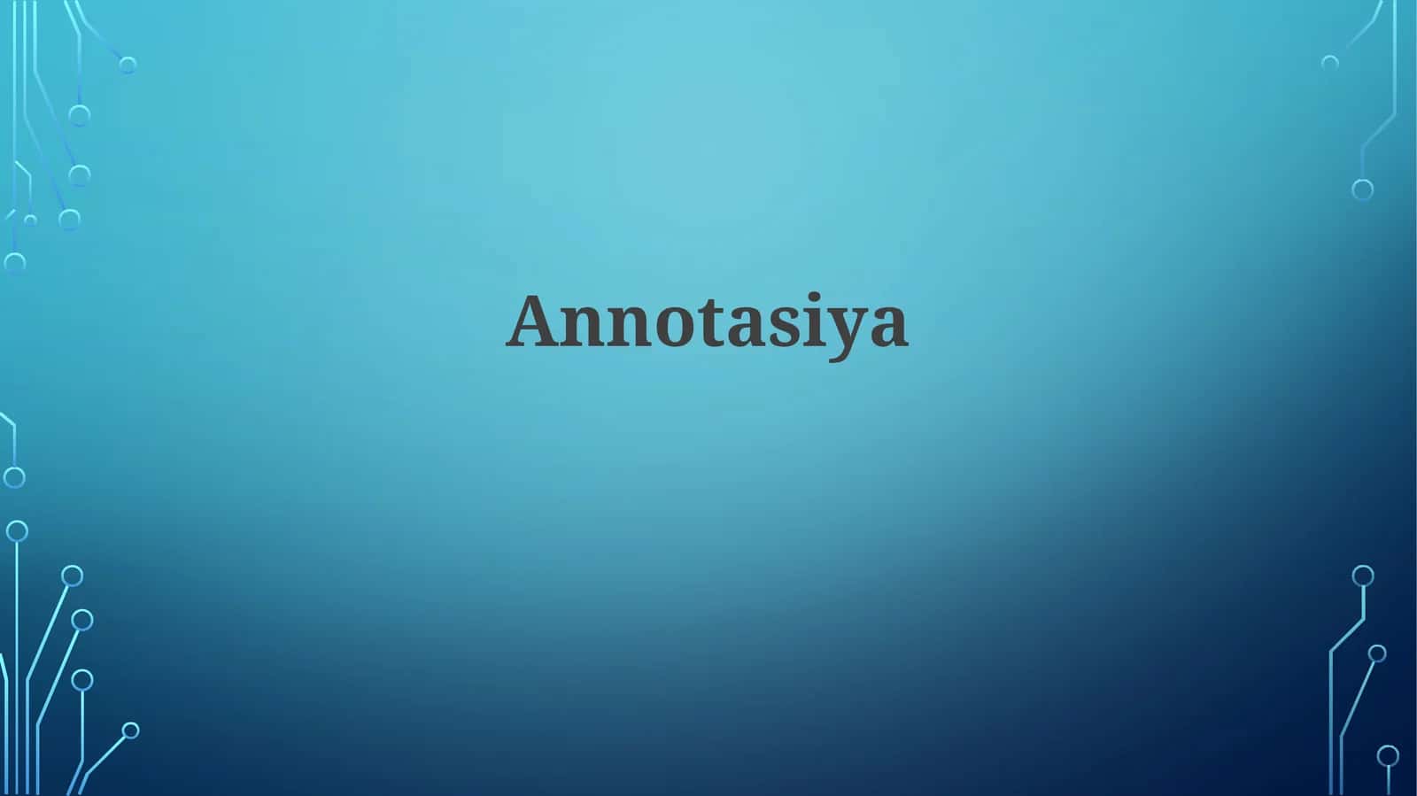 Annotasiya 1