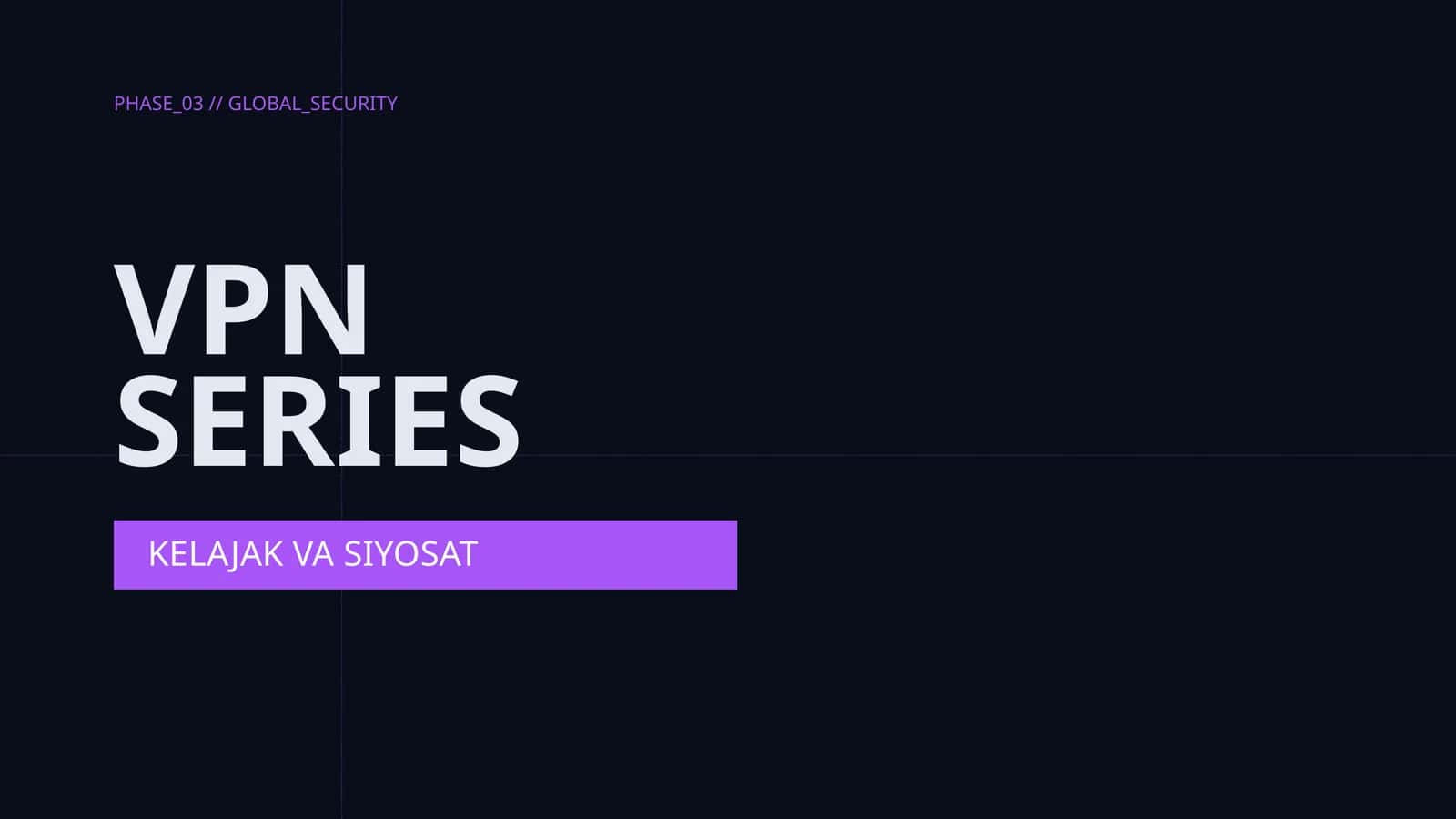 Vpn 3 qism KELAJAK VA SIYOSAT 1