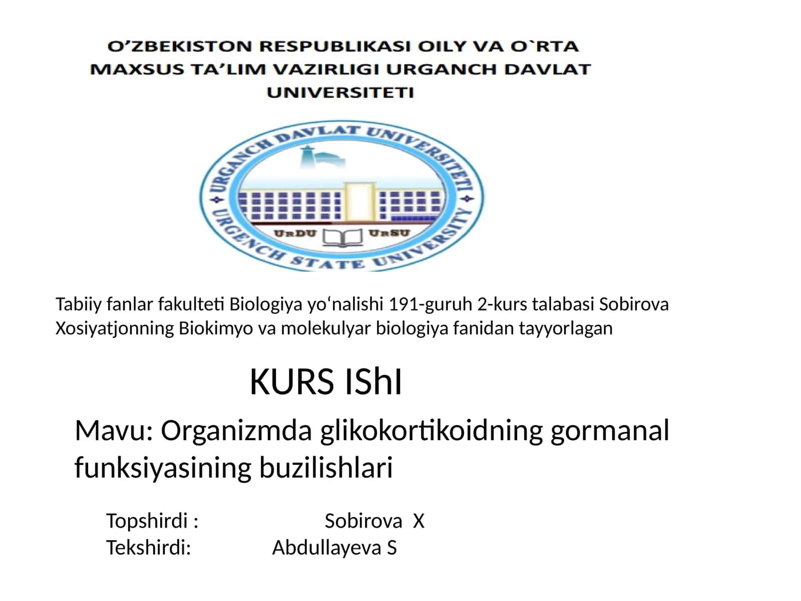 Organizmda likokortikoidning gormanal funksiyasining buzilishlari 1