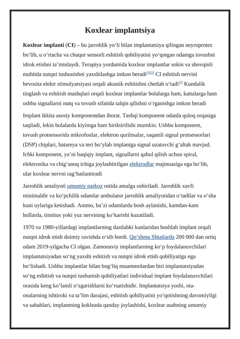 Koxlear implanti 1