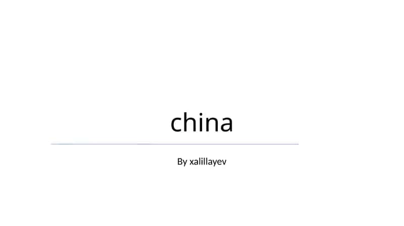China 1