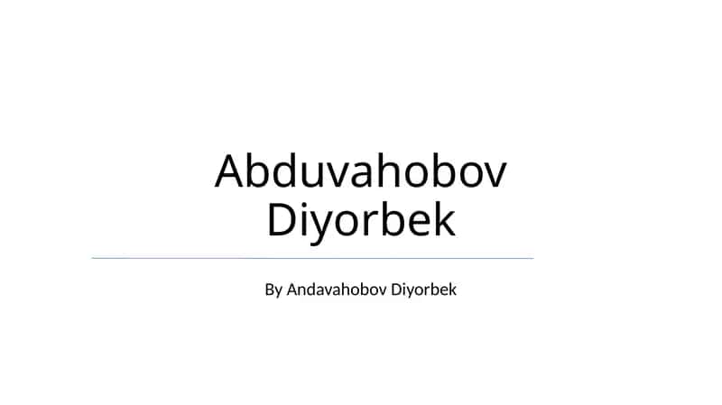 Diyorbek Abduvahobov 1
