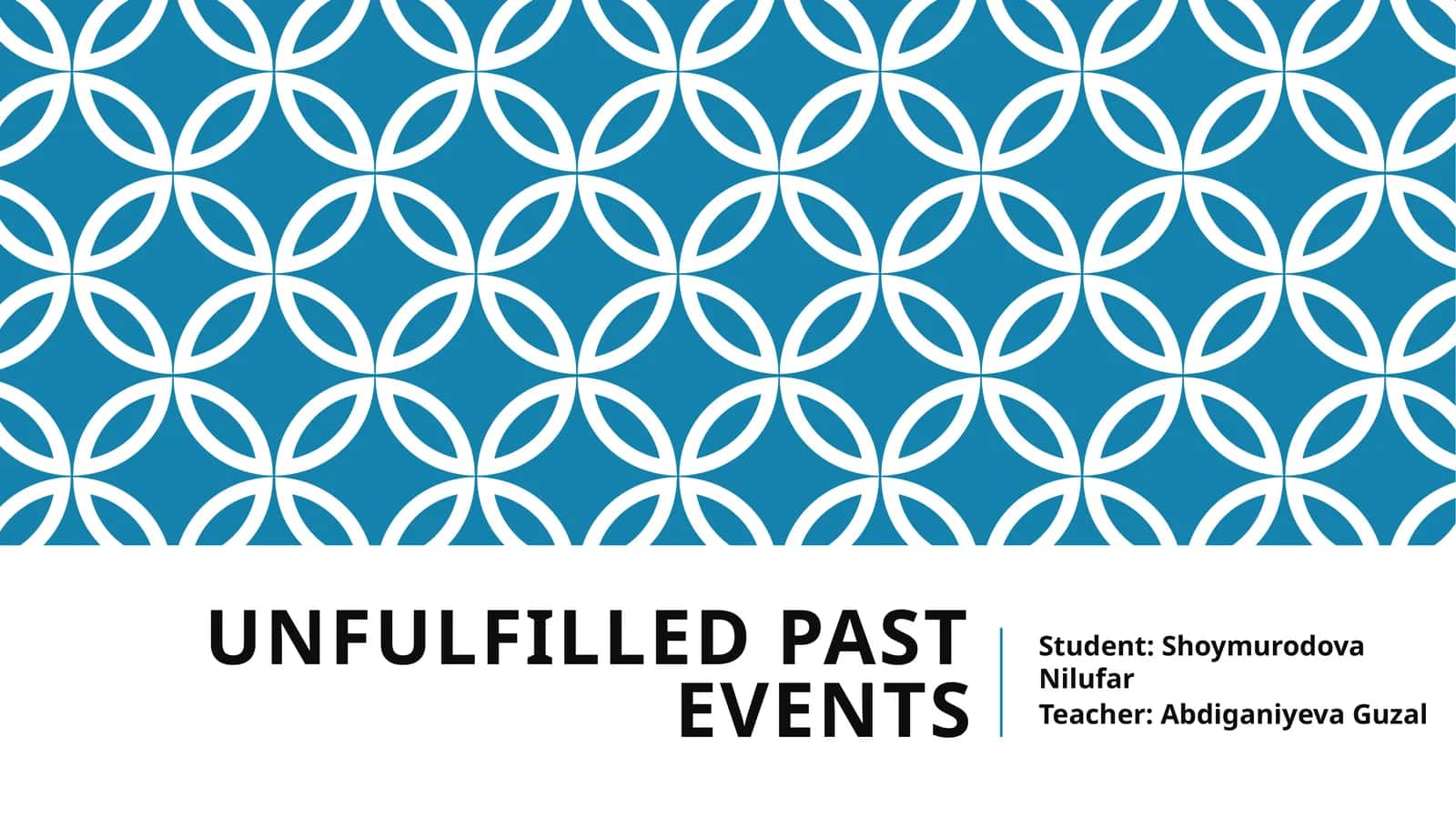 Unfulfilled past events 1