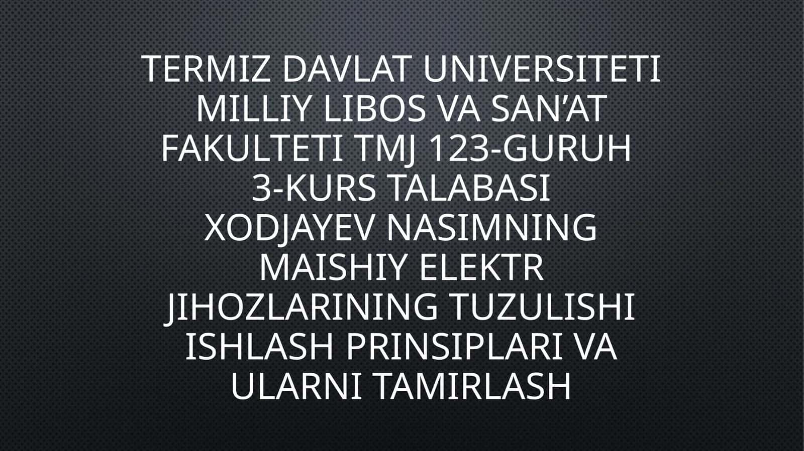Uyro’zg’or kiryuvish mashinalari tuzilishi ishlash prinsipi 1