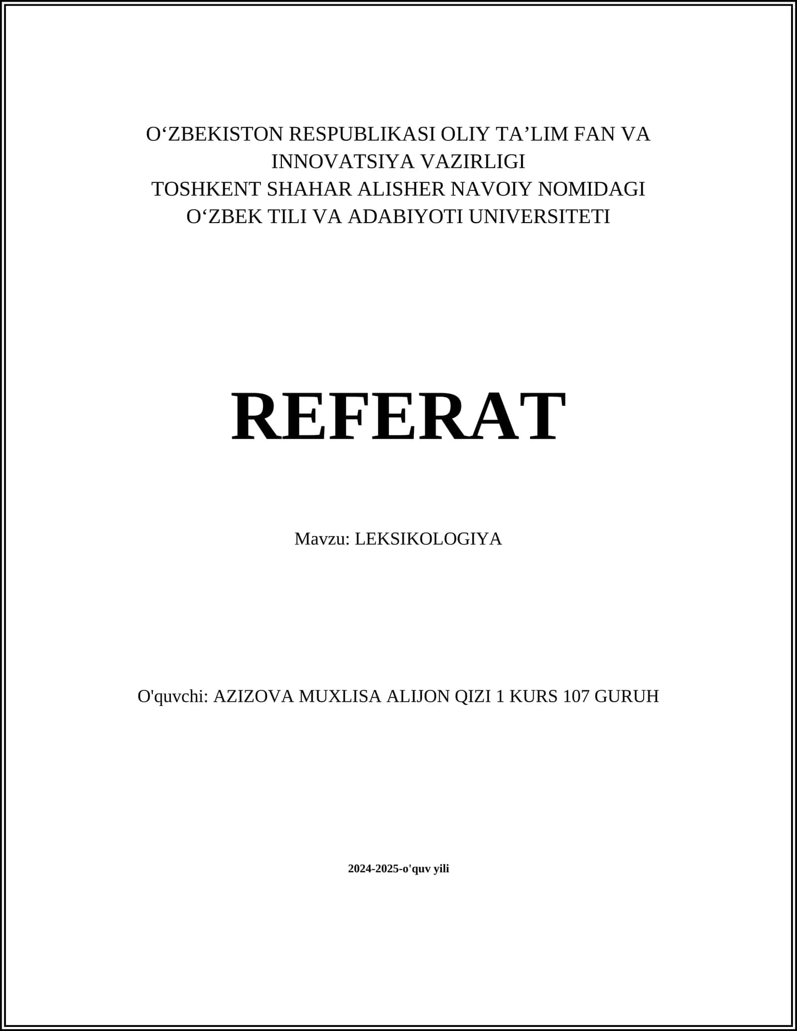 LEKSIKOLOGIYA 1