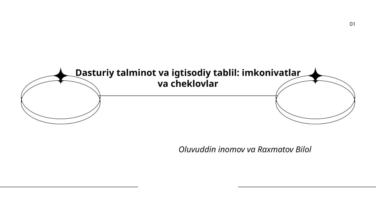 Dasturiy talminot va igtisodiy tablil: imkonivatlar va cheklovlar 1