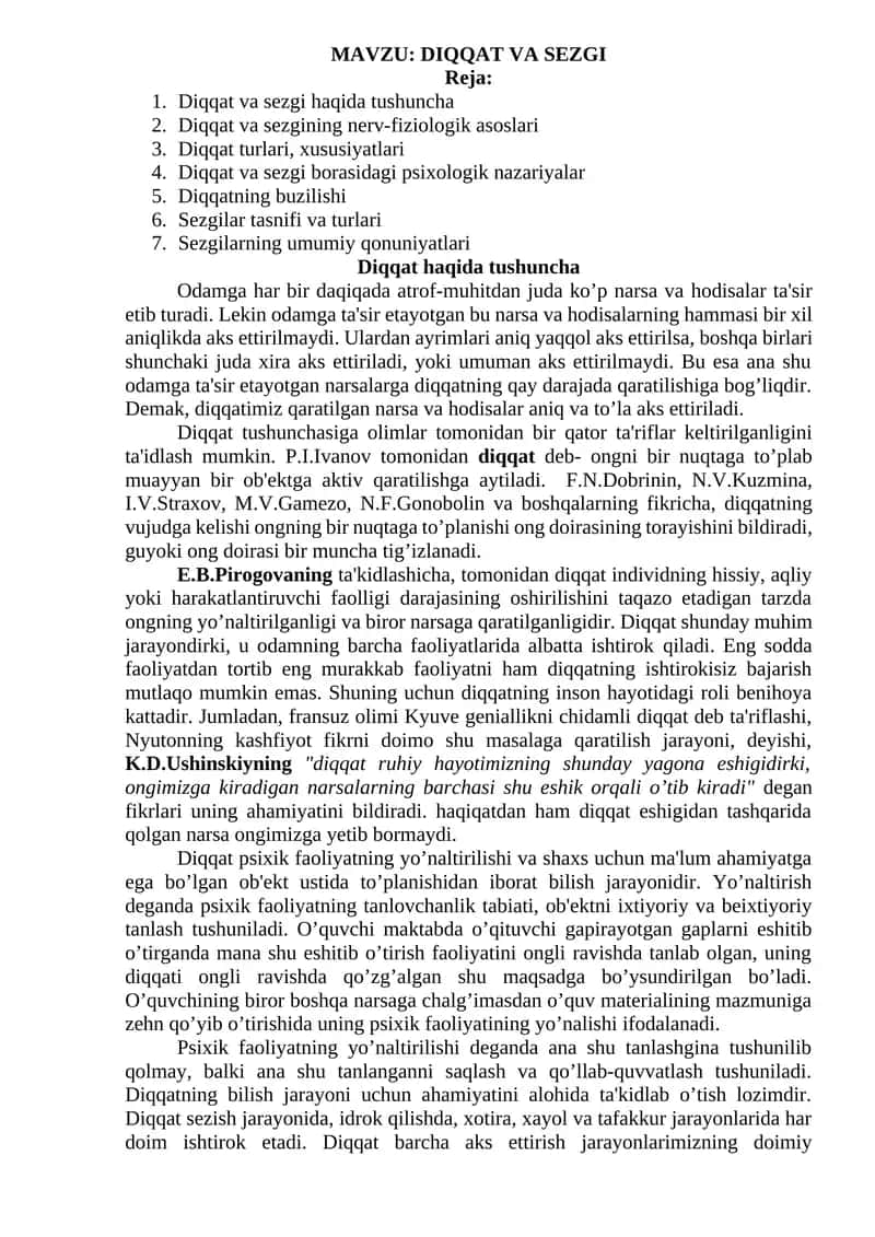 DIQQAT VA SEZGI 1
