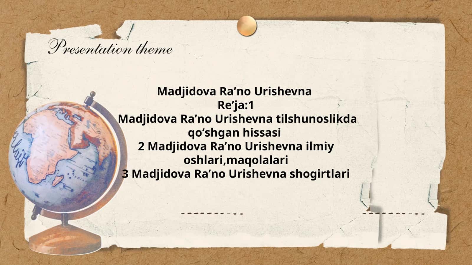 Madjidova Raʼno Urishevna 1