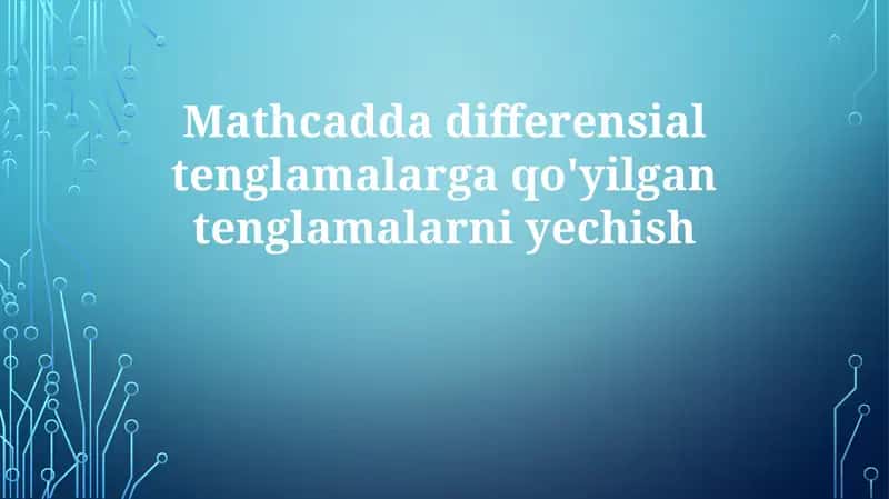 Ramziy Yechimlar 1