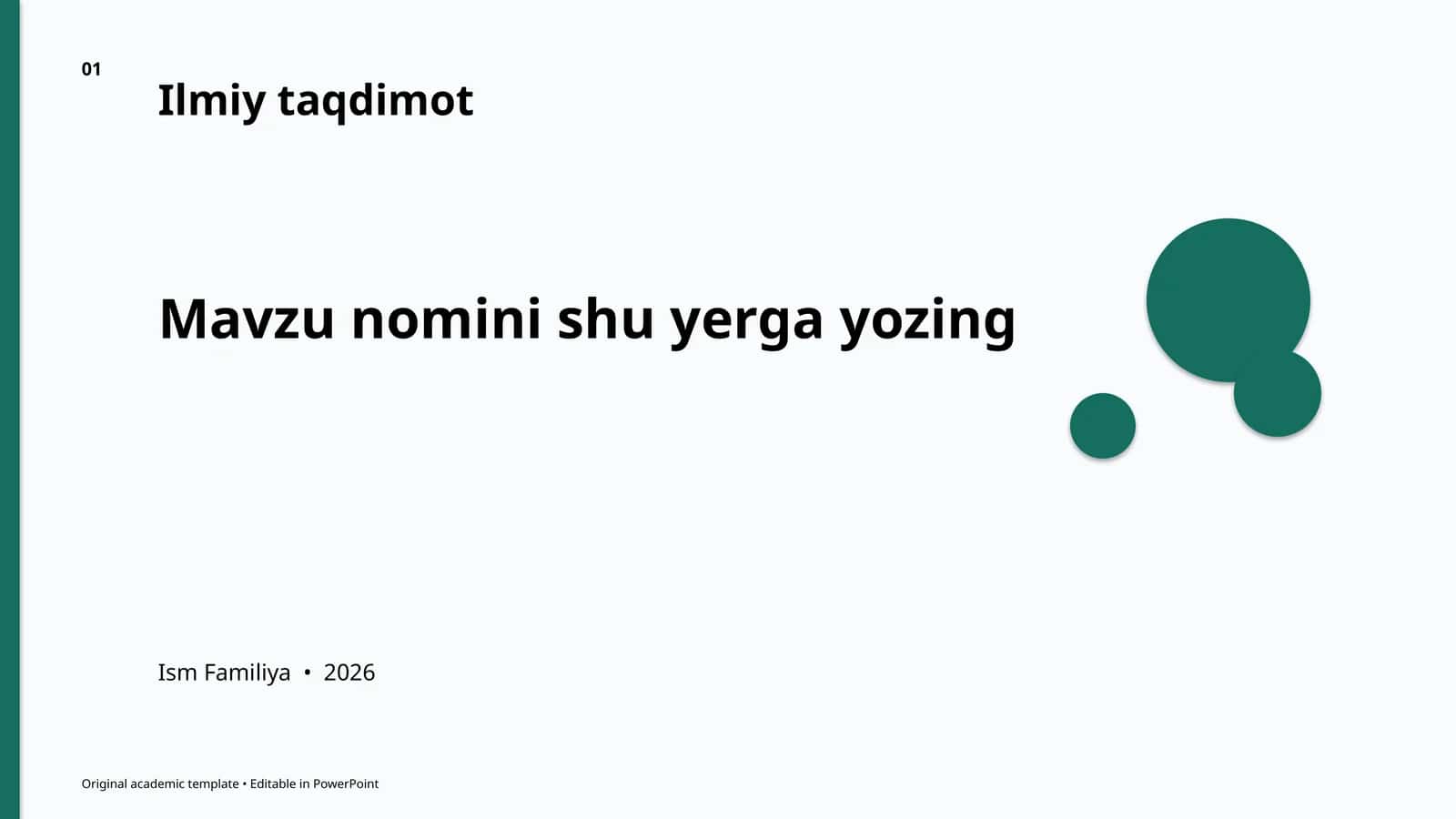 Ilmiy taqdimot uchun qo'llanma 1