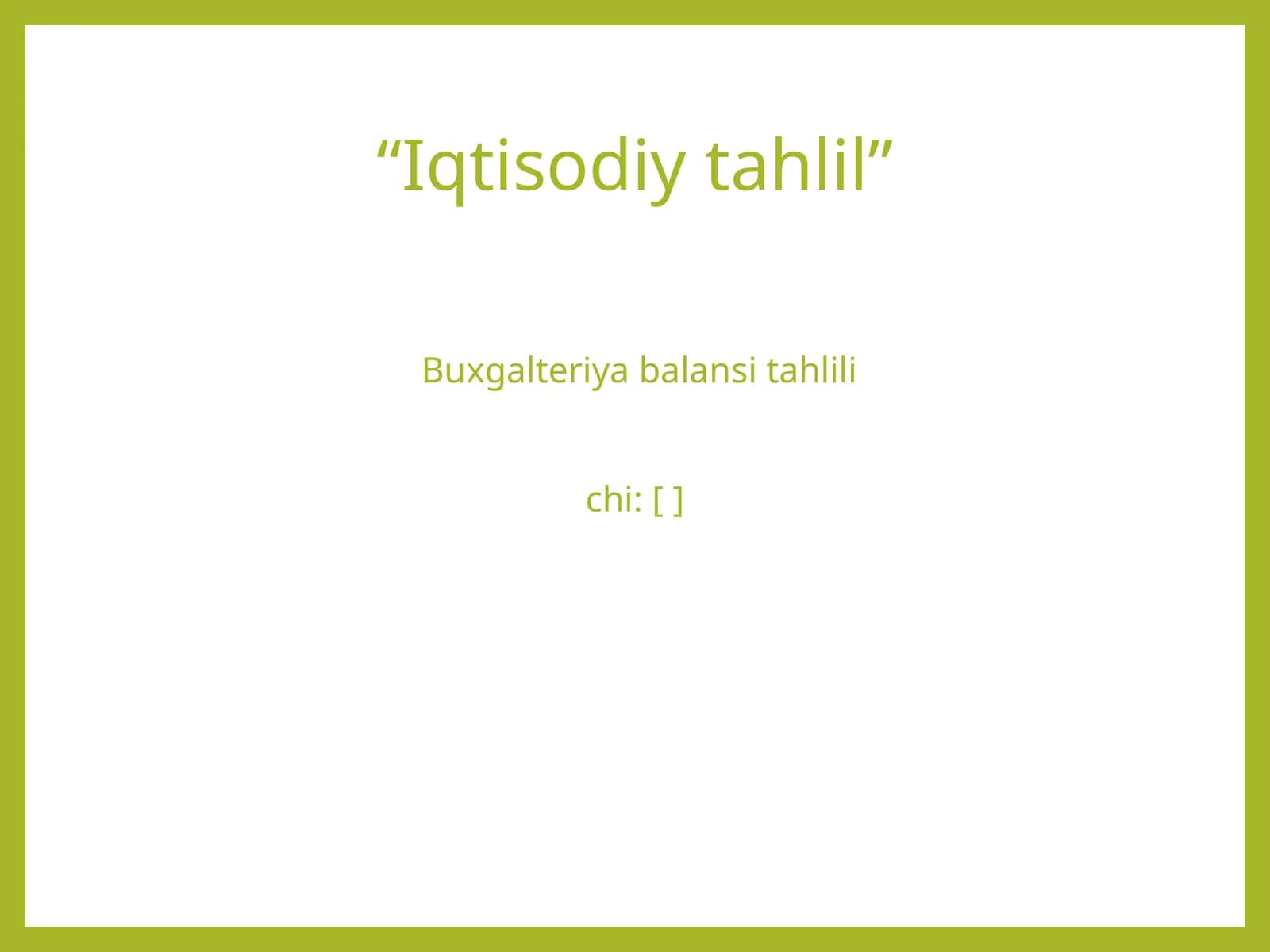 Buxgalteriya balansi tahlili 1
