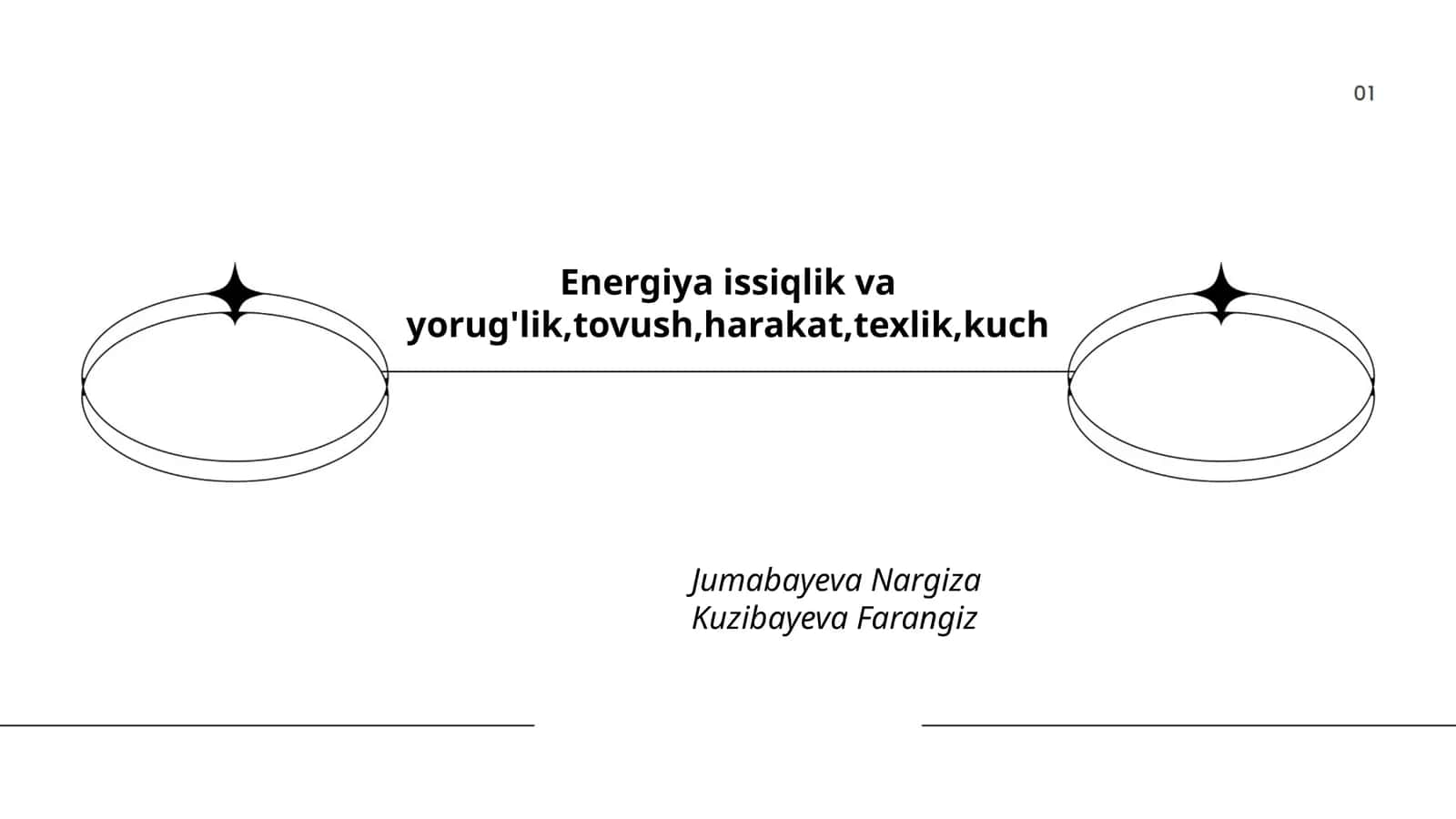 Energiya issiqlik va yorug'lik,tovush,harakat,texlik,kuch 1