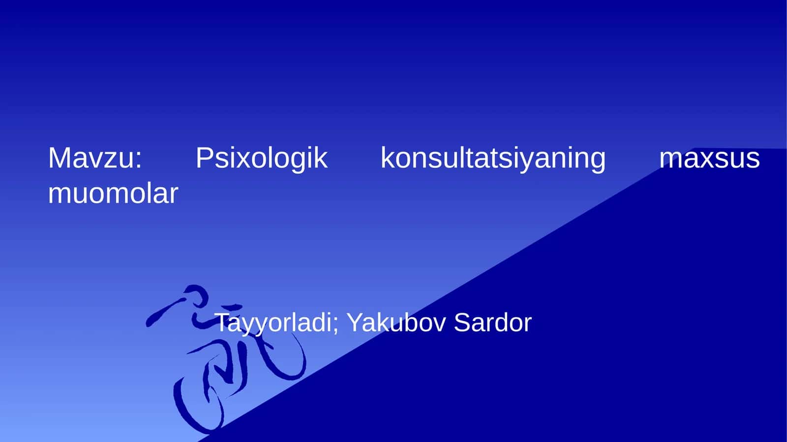 Psixologik konsultatsiyaning maxsus muomolar 1
