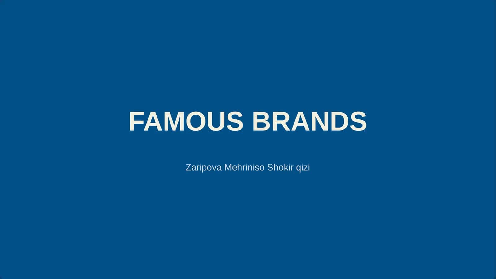 FAMOUS BRANDS 1