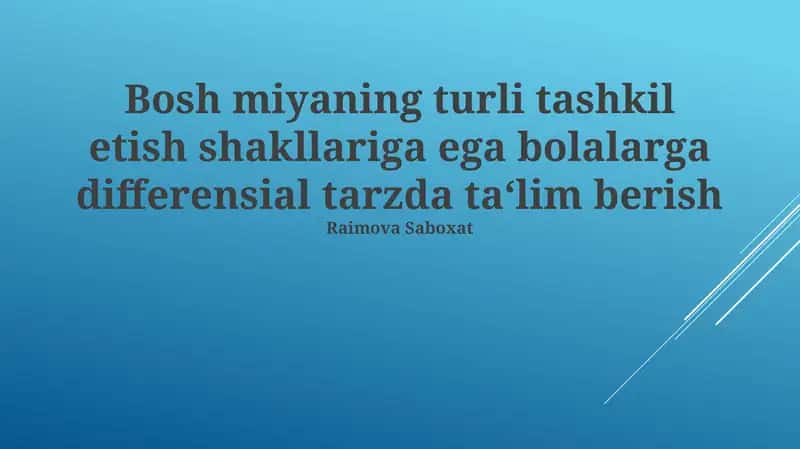 Muvaffaqiyatli differentsiallash misollari 1