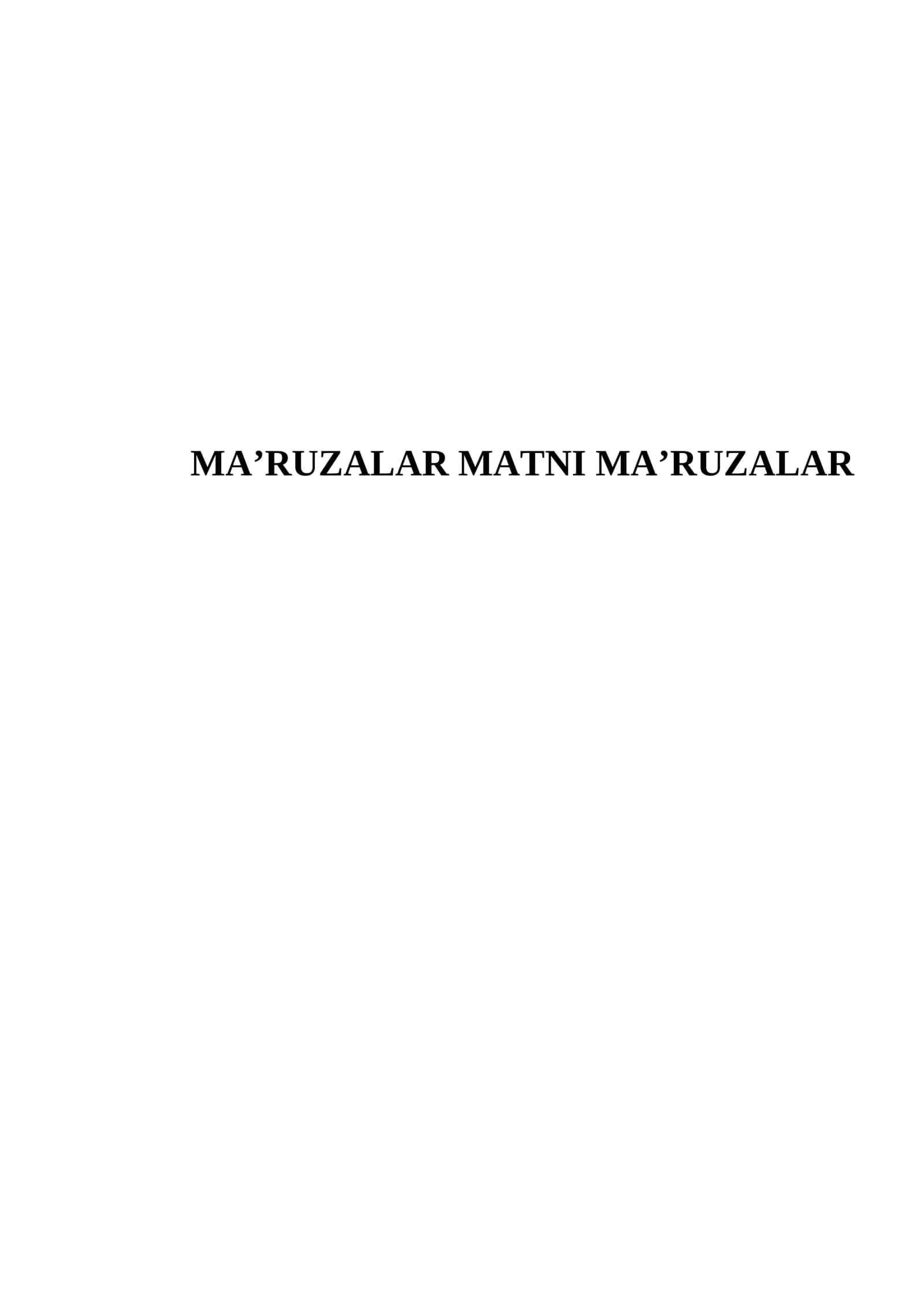 Ma’lumotlar bazasining maqsad va vazifalari 1