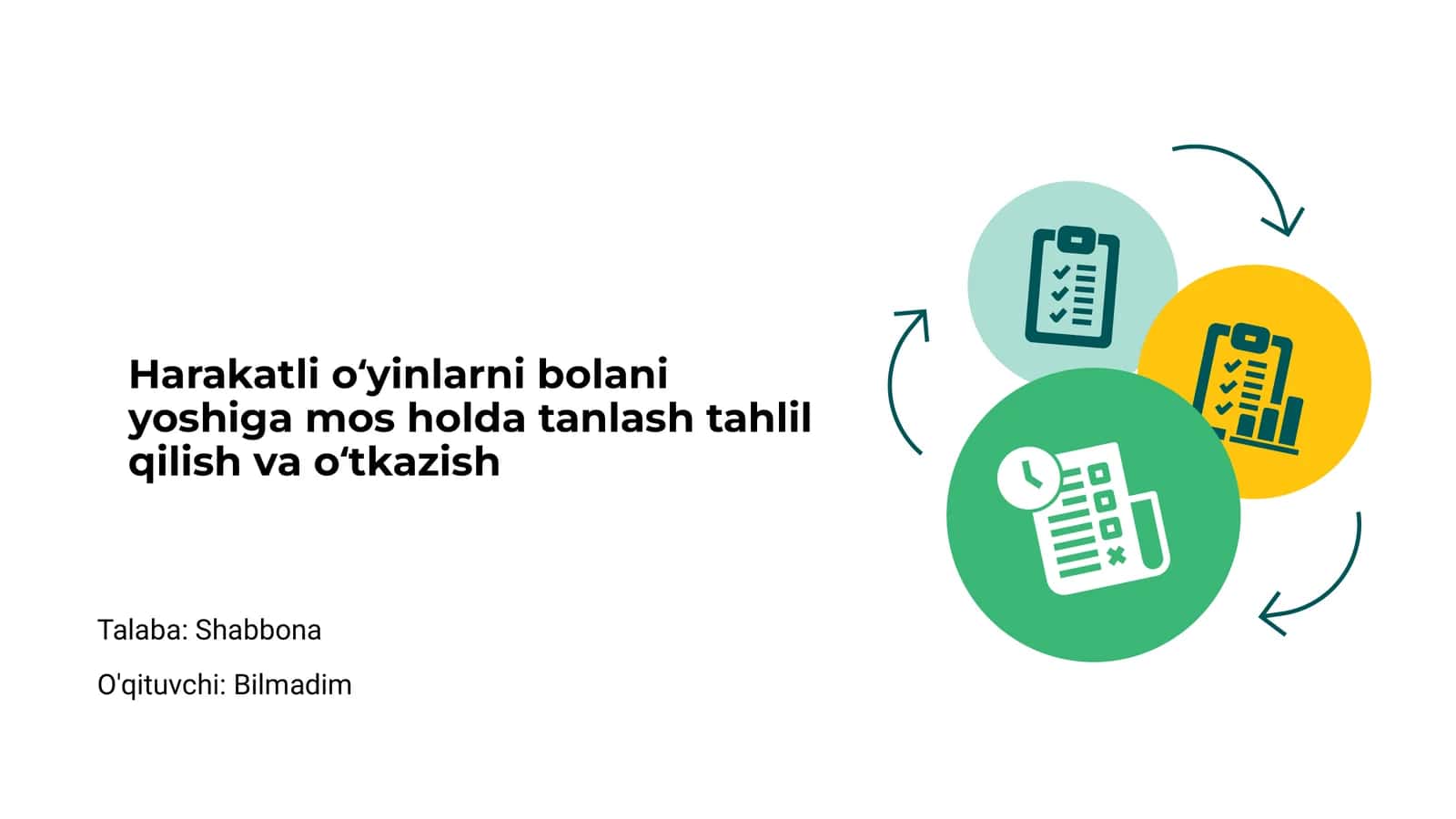 Harakatli oʻyinlarni bolani yoshiga mos holda tanlash tahlil qilish va o‘tkazish 1