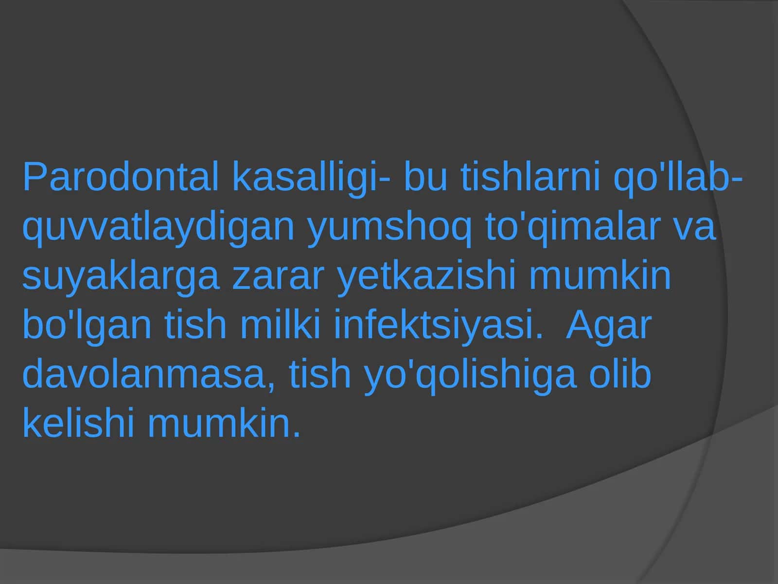 Parodontal kasalligi 1